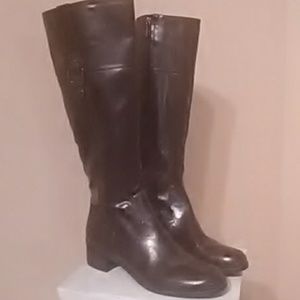 Chocolate brown knee high boots